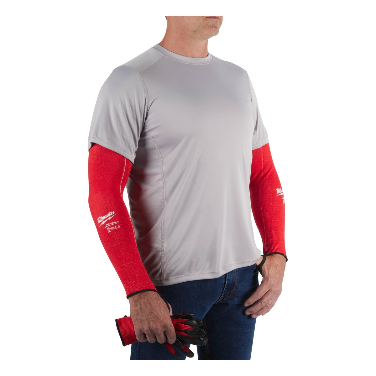 Milwaukee Arm-Schnittschutz Klasse C 40 cm, rot - 1 Stk. Milwaukee Arm-Schnittschutz Klasse C 40 cm, rot - 1 Stk.