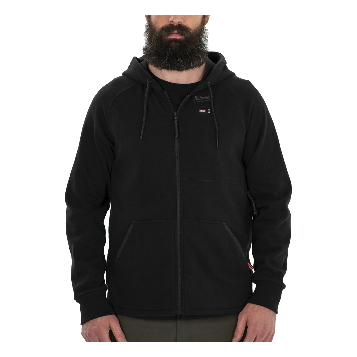 Milwaukee 12 V Akku-Heiz-Kapuzenpullover Herren schwarz, ohne Akku u. Ladegerät M12HHBL4-0(2XL) - 1 Stk.