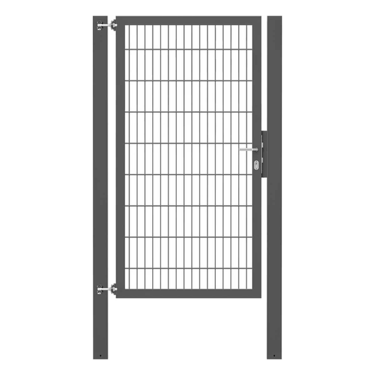 Alberts Einzeltor Flexo Plus, Typ 8/6/8, 1800 x 1000 mm, Pfosten: 100 x 100 mm, Stahl roh, feuerverzinkt, anthrazit kunststoffbeschichtet RAL 7016 - 1 Stk.
