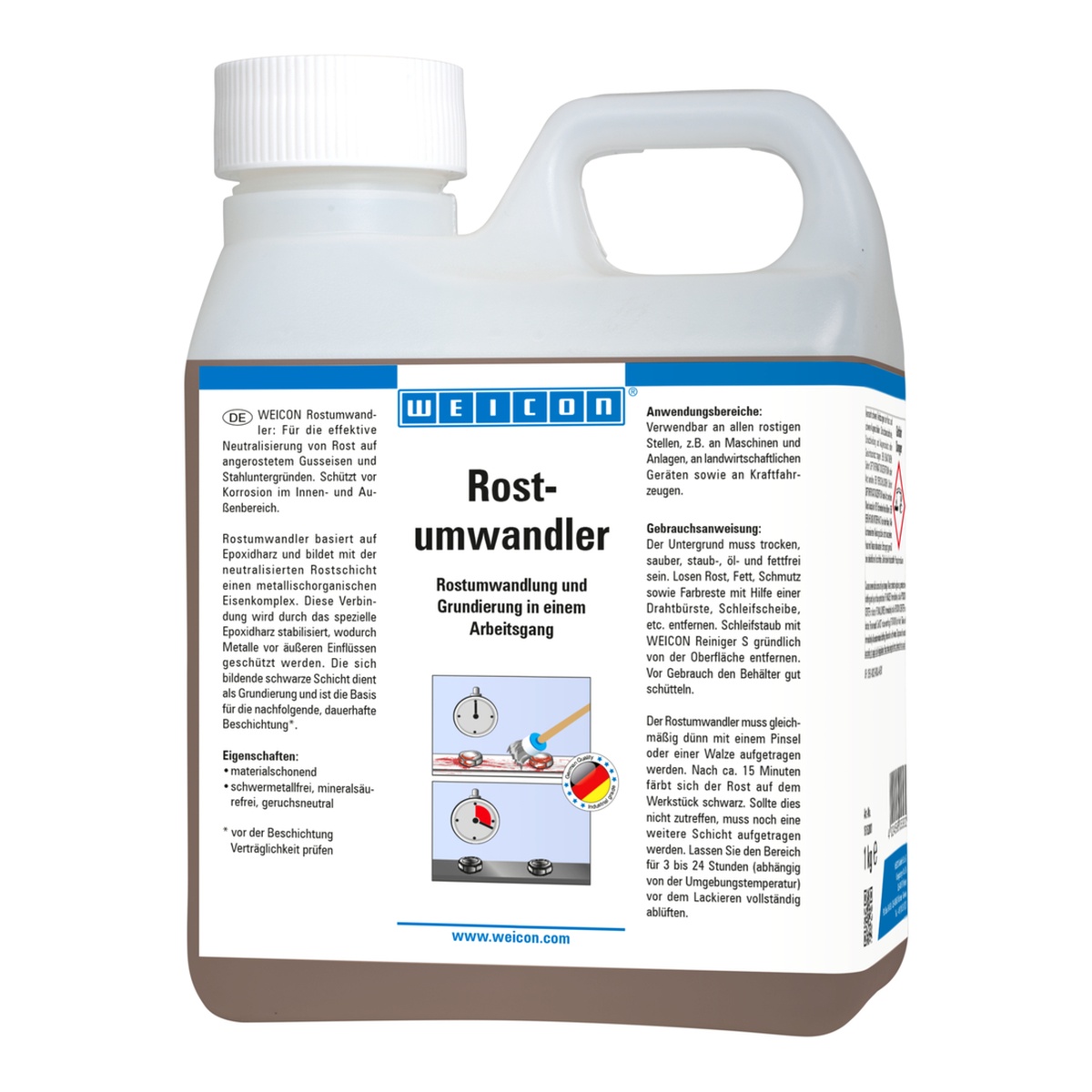 WEICON Rostumwandler flüssig auf Tanninbasis, 1 kg