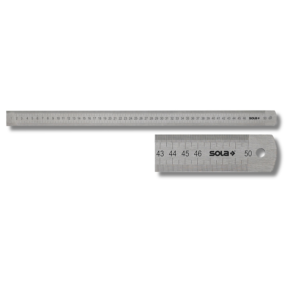 Sola Stahlmaßstab LSB, 1000 mm, rostfreier Federstahl 30 x 1 mm, Skala beidseitig geätzt