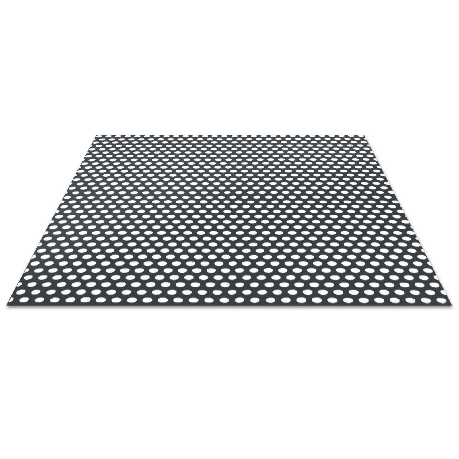 Tafel Aluminium-Lochblech RAL9005 0,80 x 1250 x 2000 mm Rundlochung versetzt 5-8