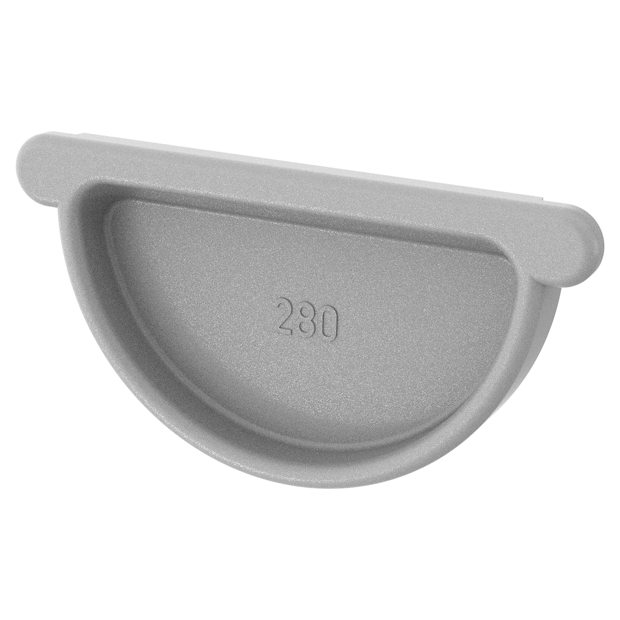 Zambelli Steckboden mit Dichtlippe halbrund 280, 7-teilig, Weißaluminium RAL 9006, COLORDUR - 1 Stk.