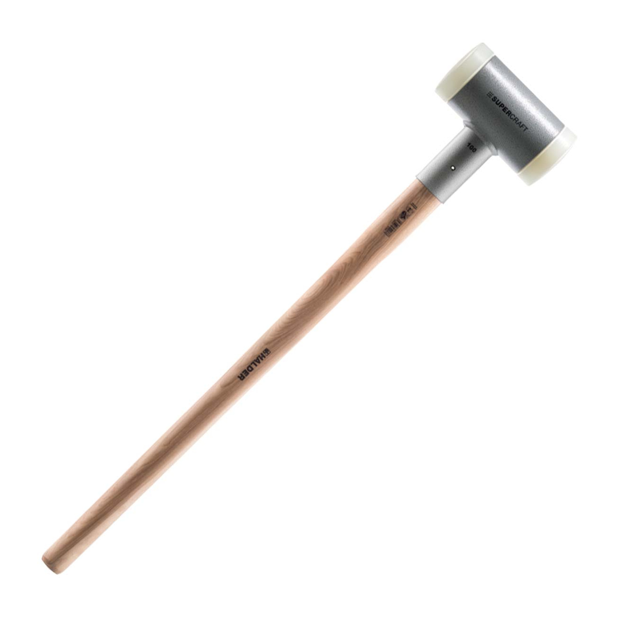 Halder Vorschlaghammer SUPERCRAFT rückschlagfrei, Nylon weiß, Hickorystiel