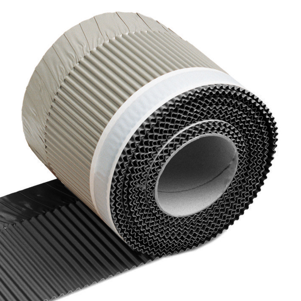 Allform Anschlussband Alu Color 145 mm x 6 m schwarz