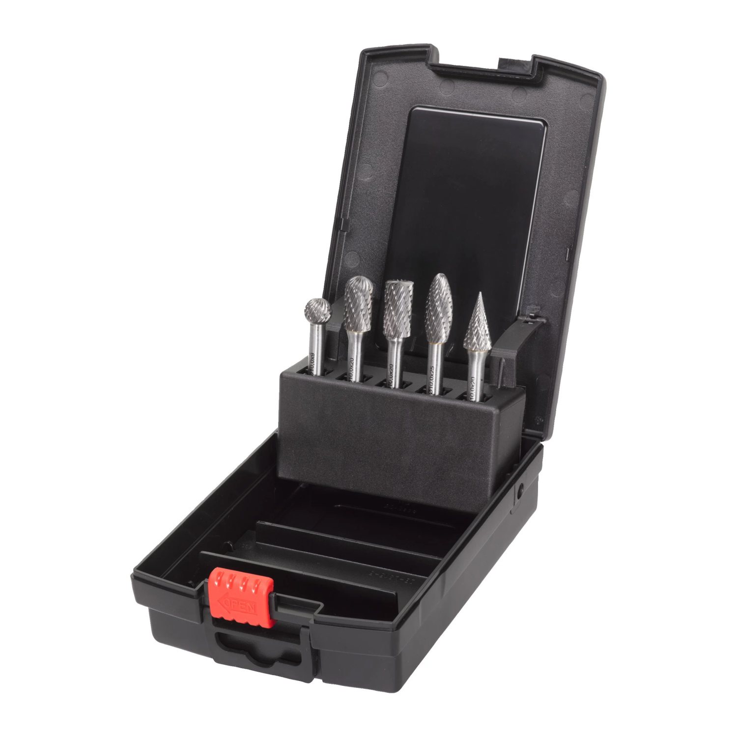 Milwaukee Hartmetall-Frässtift-Set 6 x 10 mm, Typ B, C, D, H und M, für Metall, 5-teilig