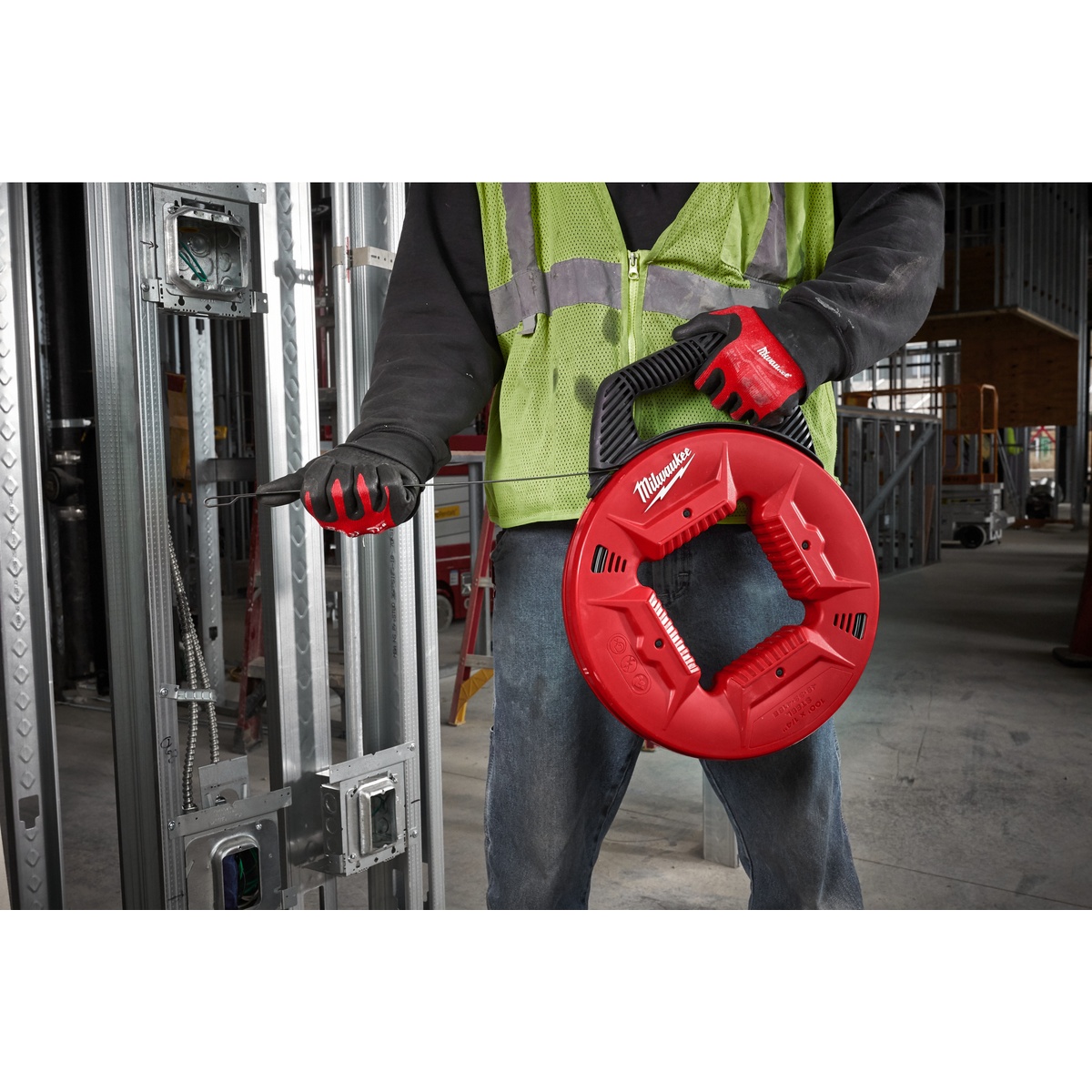 Milwaukee Stahl-Kabeleinziehspirale 15 m