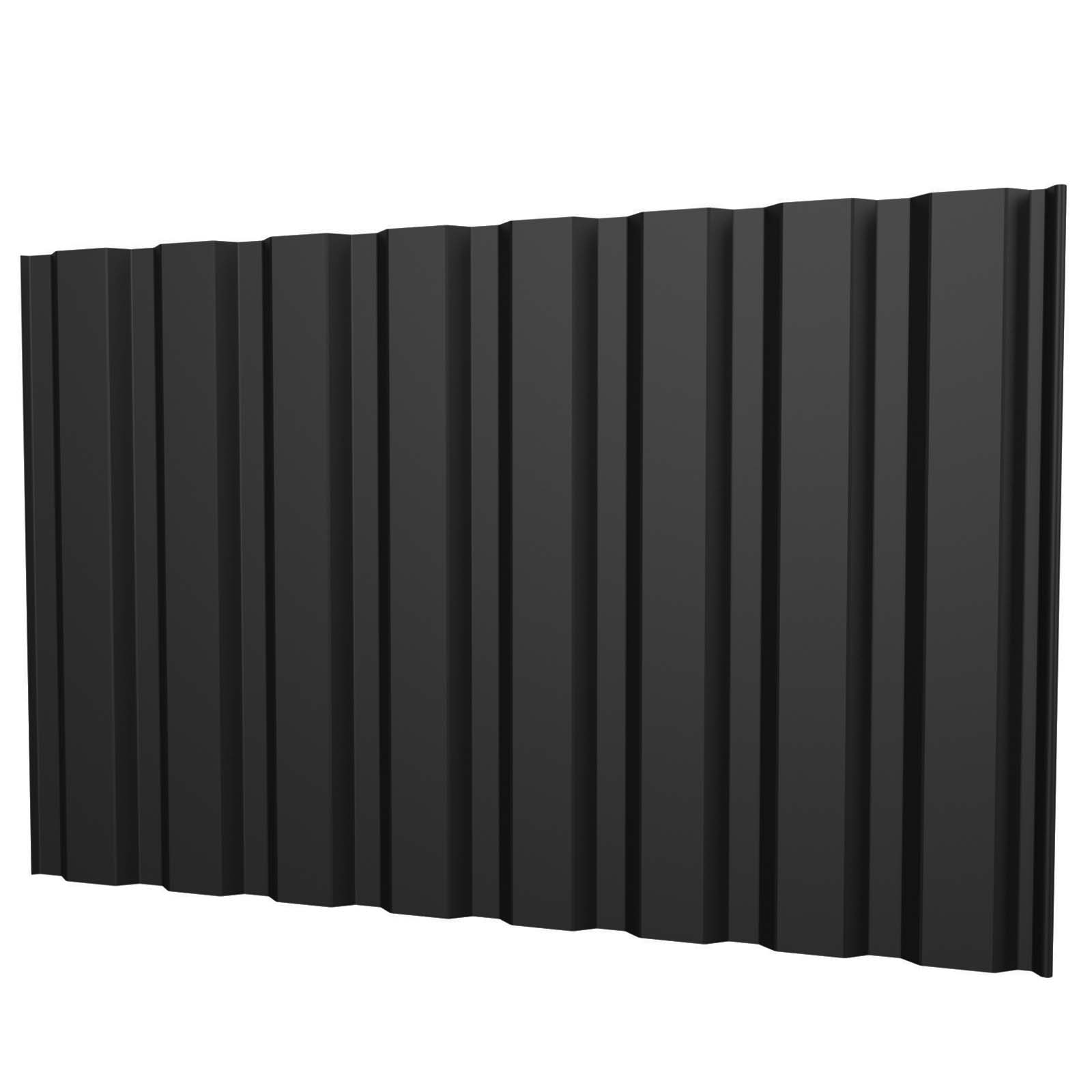 Trapezblech T20M Wand 0,5 mm, RAL 9005 Tiefschwarz, verschiedene Längen