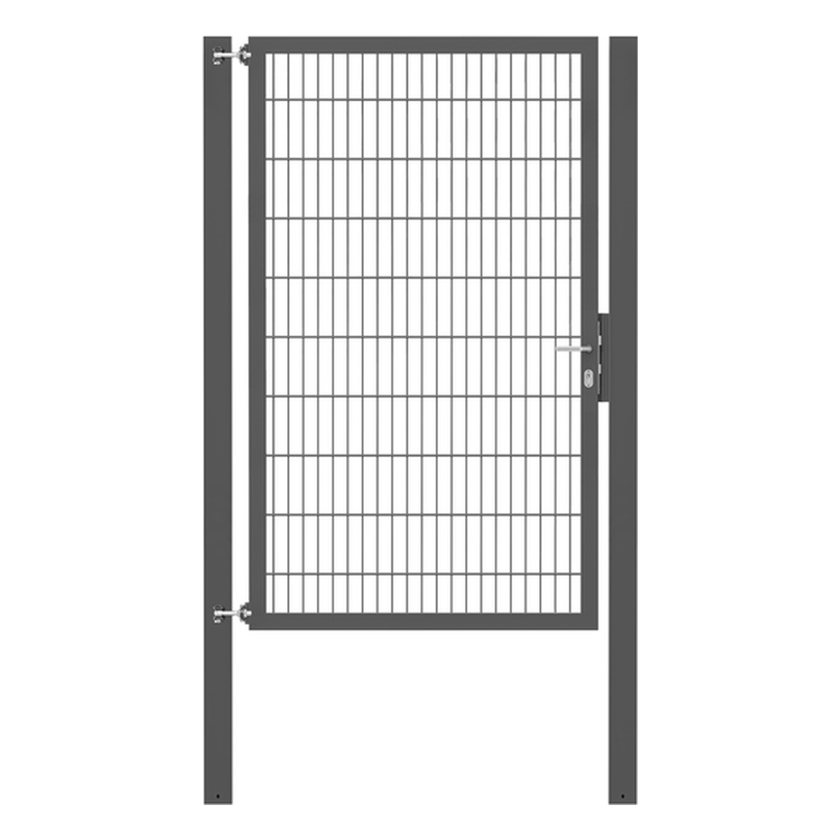Alberts Einzeltor Flexo Plus, Typ 8/6/8, 2000 x 1250 mm, Pfosten: 100 x 100 mm, Stahl roh, feuerverzinkt, anthrazit kunststoffbeschichtet RAL 7016 - 1 Stk.