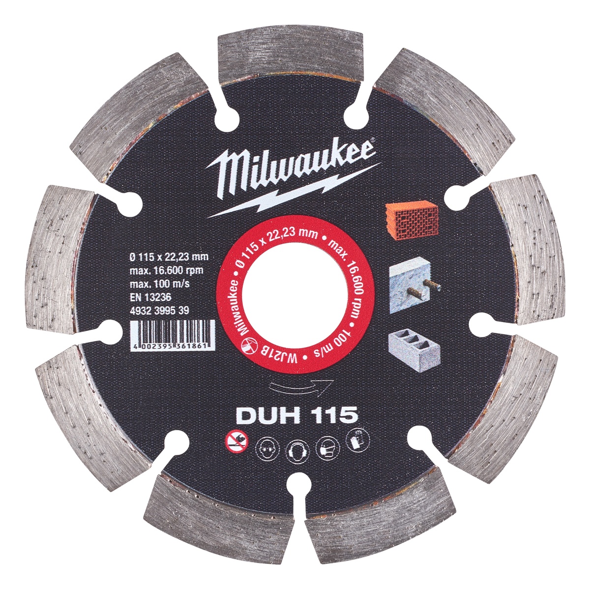 Milwaukee Diamanttrennscheibe DUH für harte Materialien Milwaukee Diamanttrennscheibe DUH für harte Materialien
