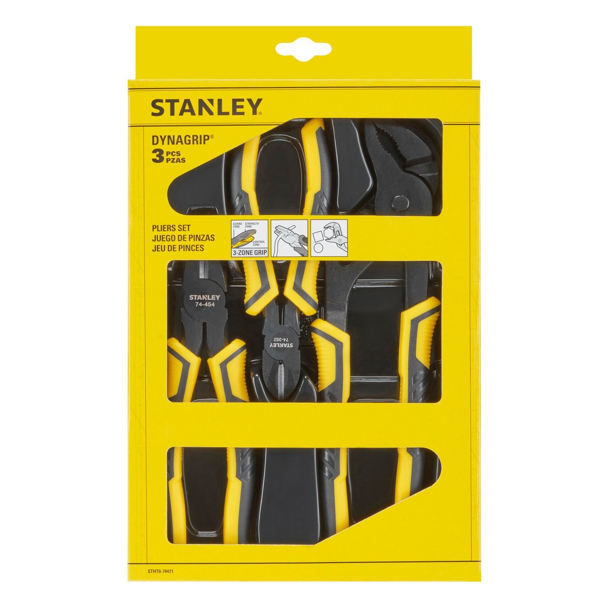 Stanley Zangenset Control-Grip, 3-tlg