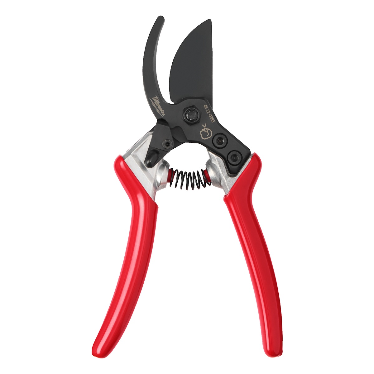 Milwaukee Gartenschere Bypass, Äste bis 20 mm, 193 mm, geschmiedete Klingen, Zweistufen-Arretierung