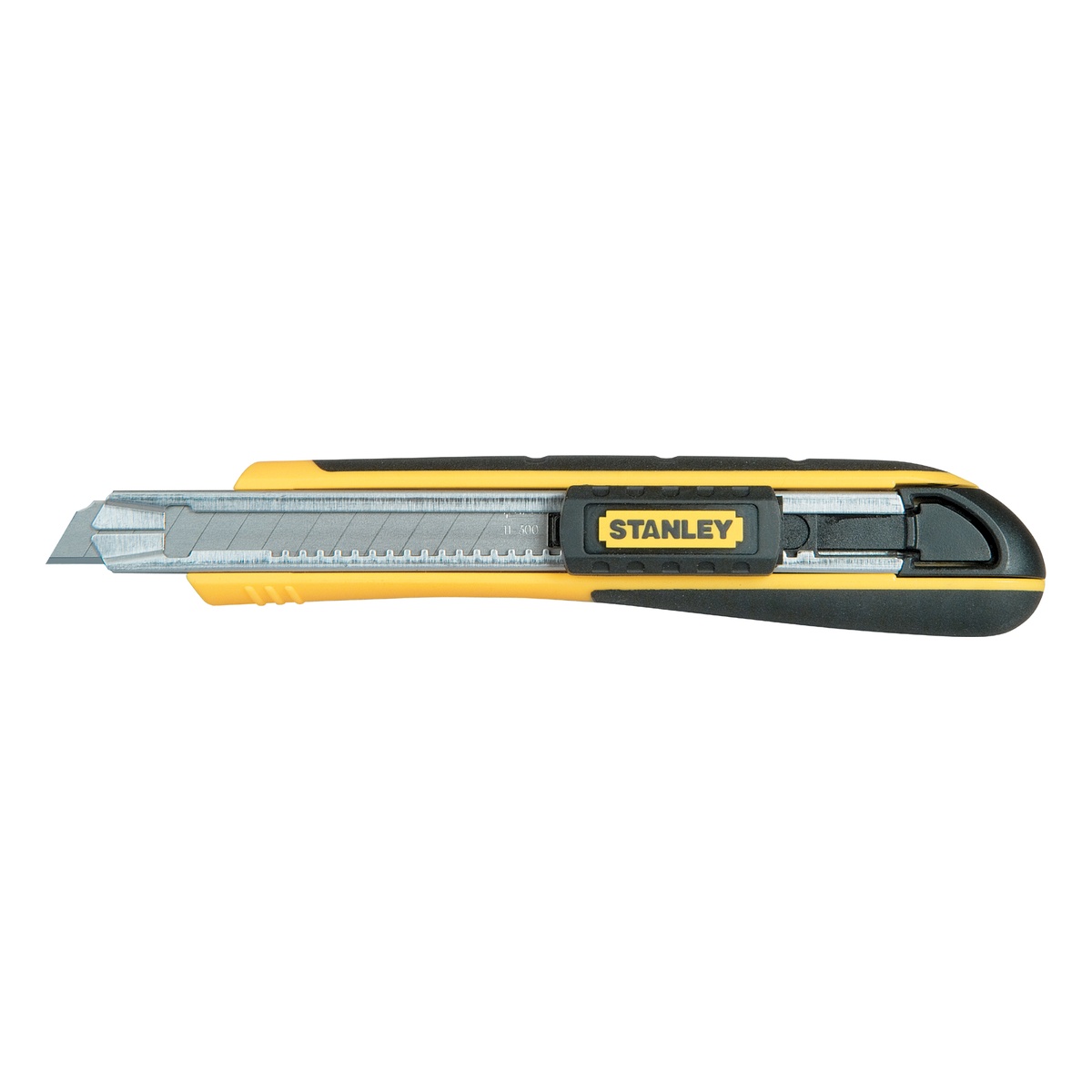 Stanley FATMAX Cutter mit Magazin 9 mm, Schieberverriegelung und Feststellrad, inkl. 6 Abbrechklingen