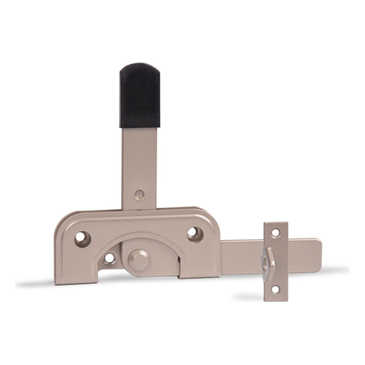 Alberts DURAVIS Gartentorfalle, speziell für schmale Rahmenhölzer, 120 x 50 mm, Stahl, blau verzinkt perlbeige duplexbeschichtet RAL 1035 - 1 Stk.