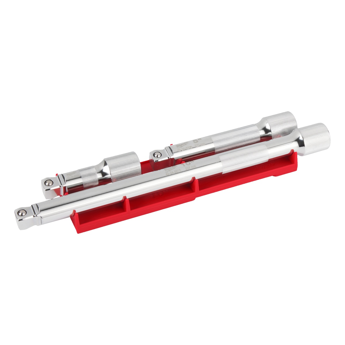 Milwaukee Verlängerungs-Satz 1/2 Zoll 3-teilig, 76, 127 und 254 mm, schwenkbar (Wobble)