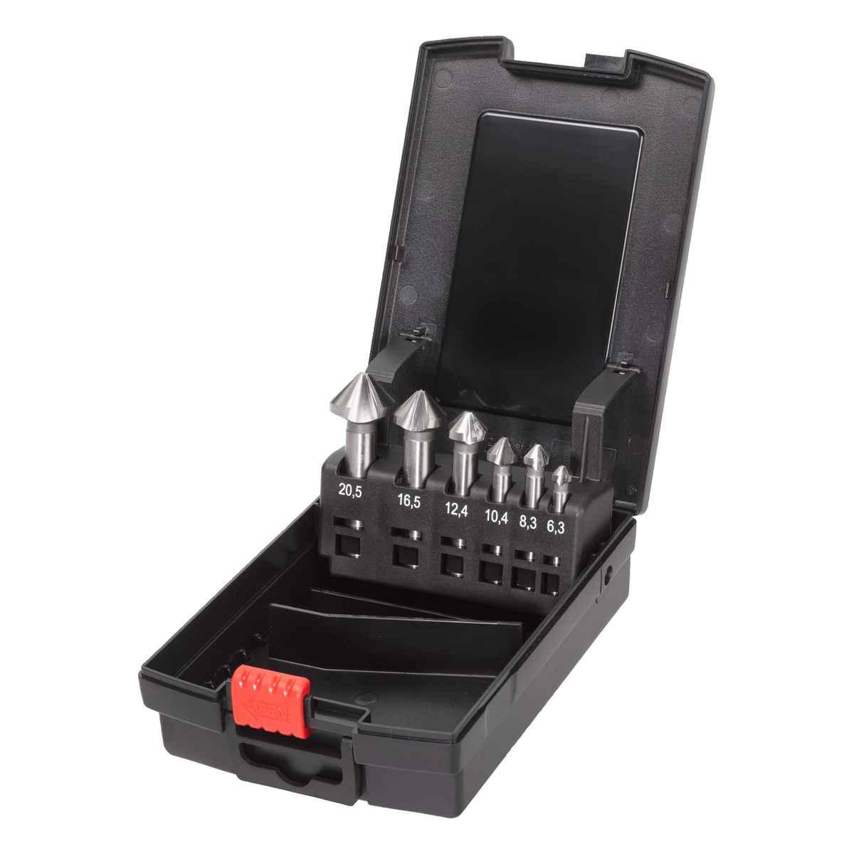 Milwaukee Kegelsenker-Set HSS 90° nach DIN 335 C, 6-teilig für M3 bis M10, 3 Schneiden