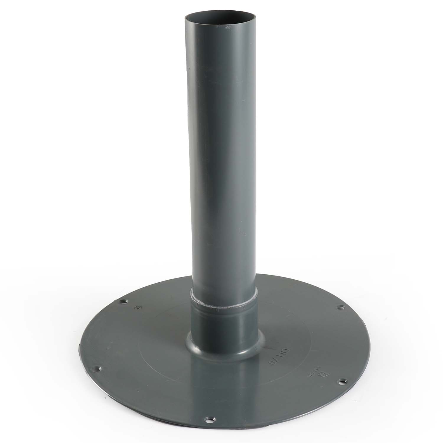 Fleck Flachdach-Unterteil DN 70 mit Flansch aus Hart-PVC