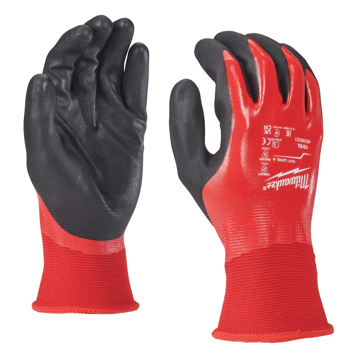 Milwaukee Vollgetauchte-Schnittschutzhandschuhe Klasse 1/A Milwaukee Vollgetauchte-Schnittschutzhandschuhe Klasse 1/A