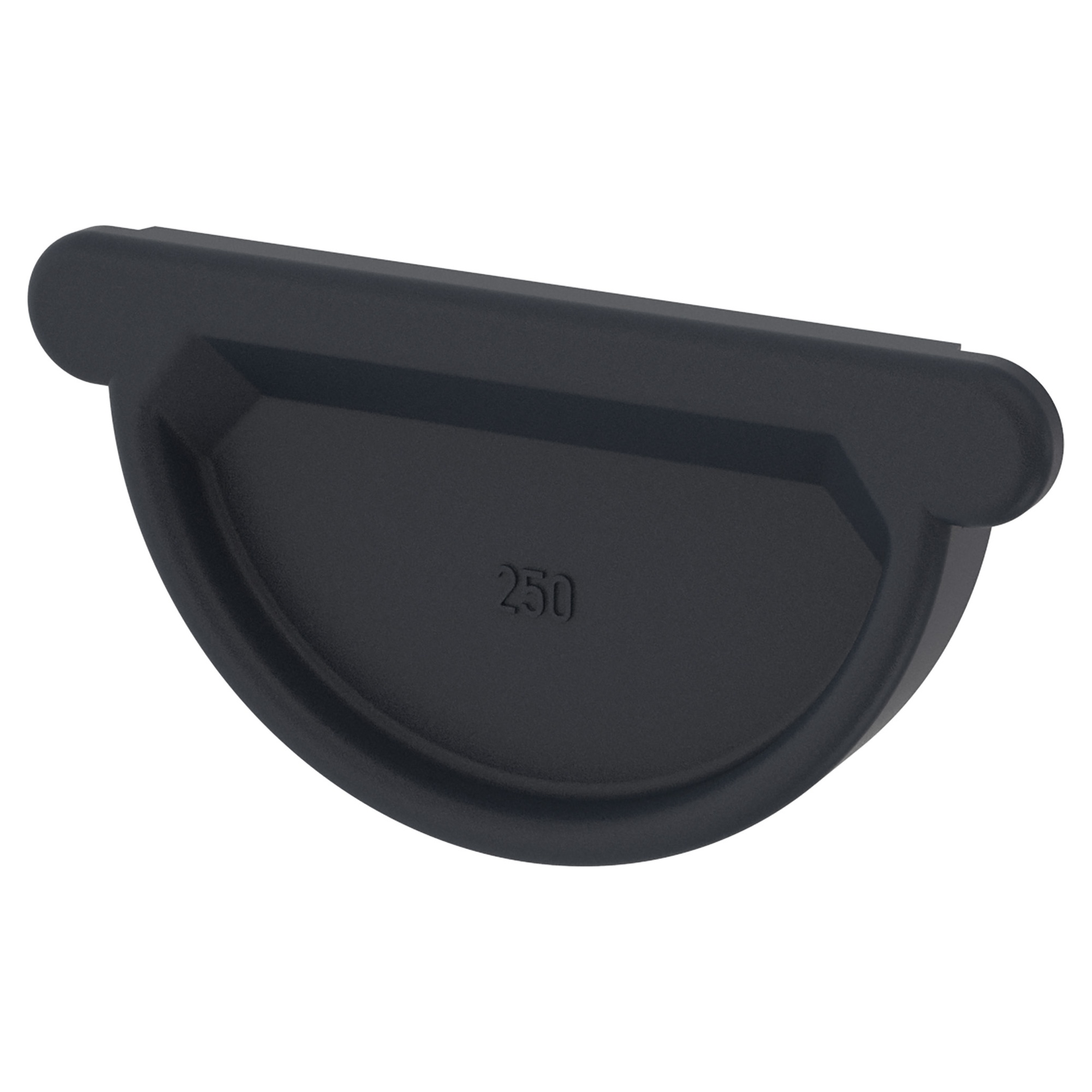Zambelli Steckboden mit Dichtlippe halbrund 250, 8-teilig, Anthrazit RAL 7016, COLORDUR - 1 Stk.