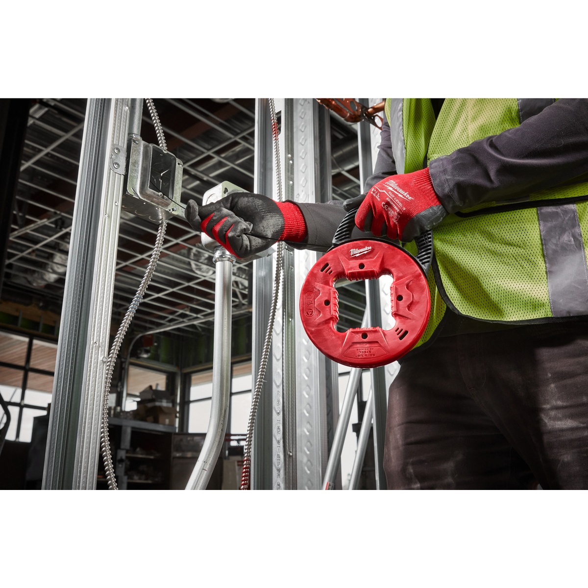 Milwaukee Kabeleinziehspirale 7,5 m, Stahl, 3-fach verdrillt