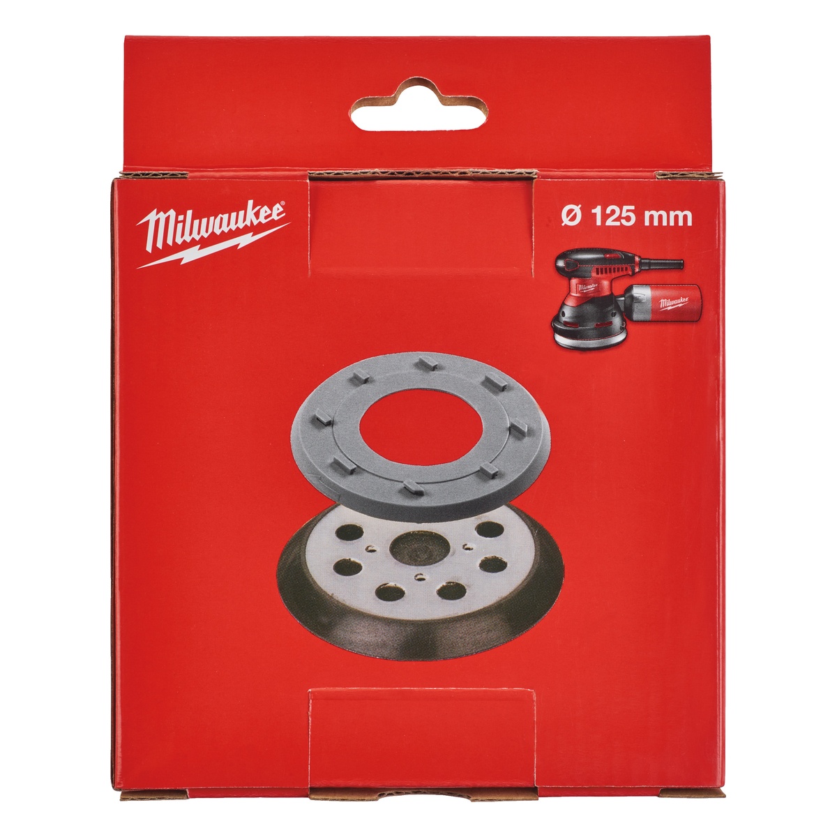 Milwaukee Schleifteller 125 mm, 8-Loch, für Exzenterschleifer ROS 125 E, mit Ersatzmanschette