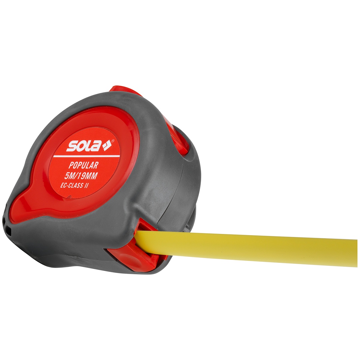 Sola Rollbandmaß POPULAR PP 5, 5 m x 19 mm, EG-Genauigkeitsklasse II, Stahlband gelb
