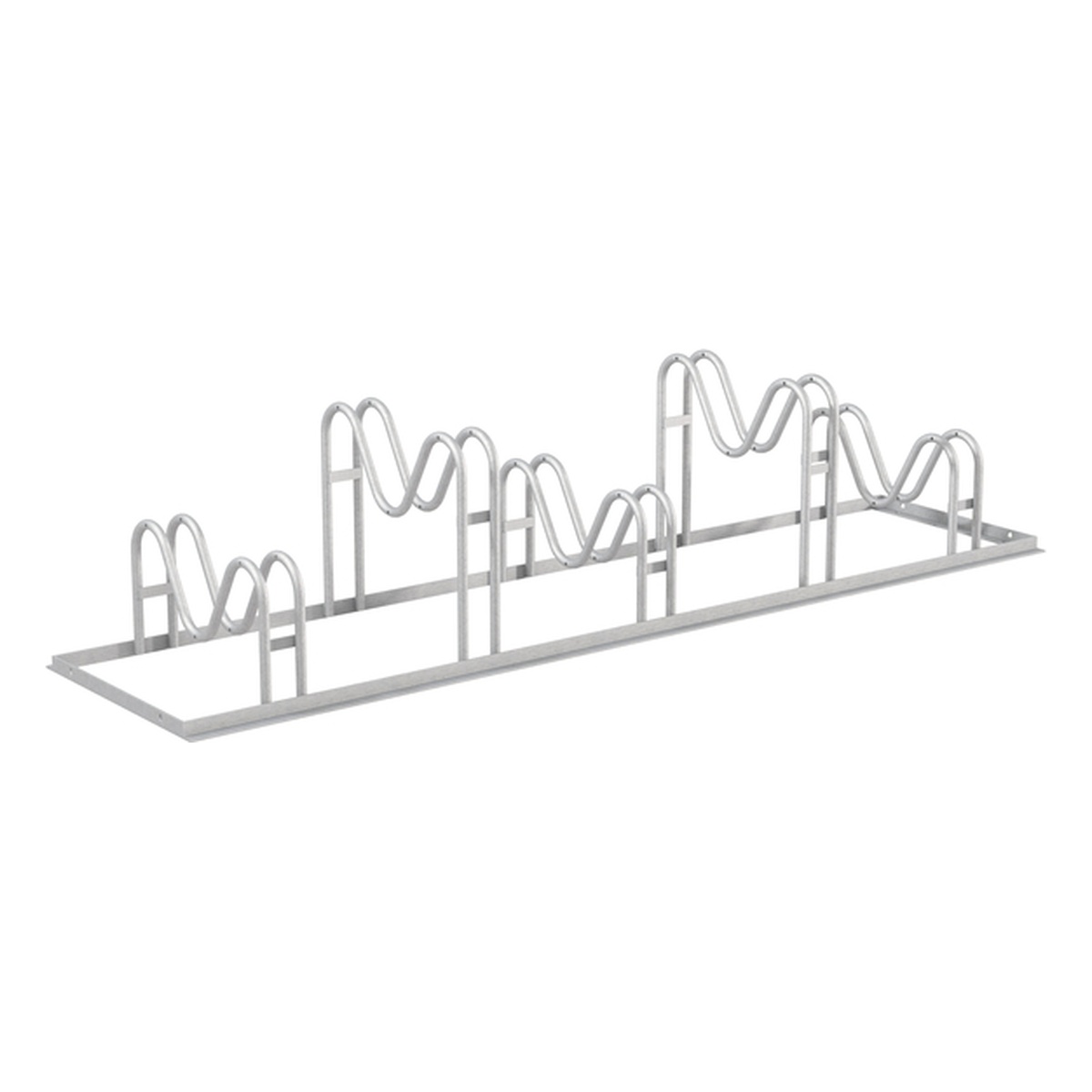 Alberts Fahrradständer Ville, freistehend, Haltebügel einseitig, 370 x 446 x 1750 mm, Stahl roh, feuerverzinkt passiviert - 1 Stk.