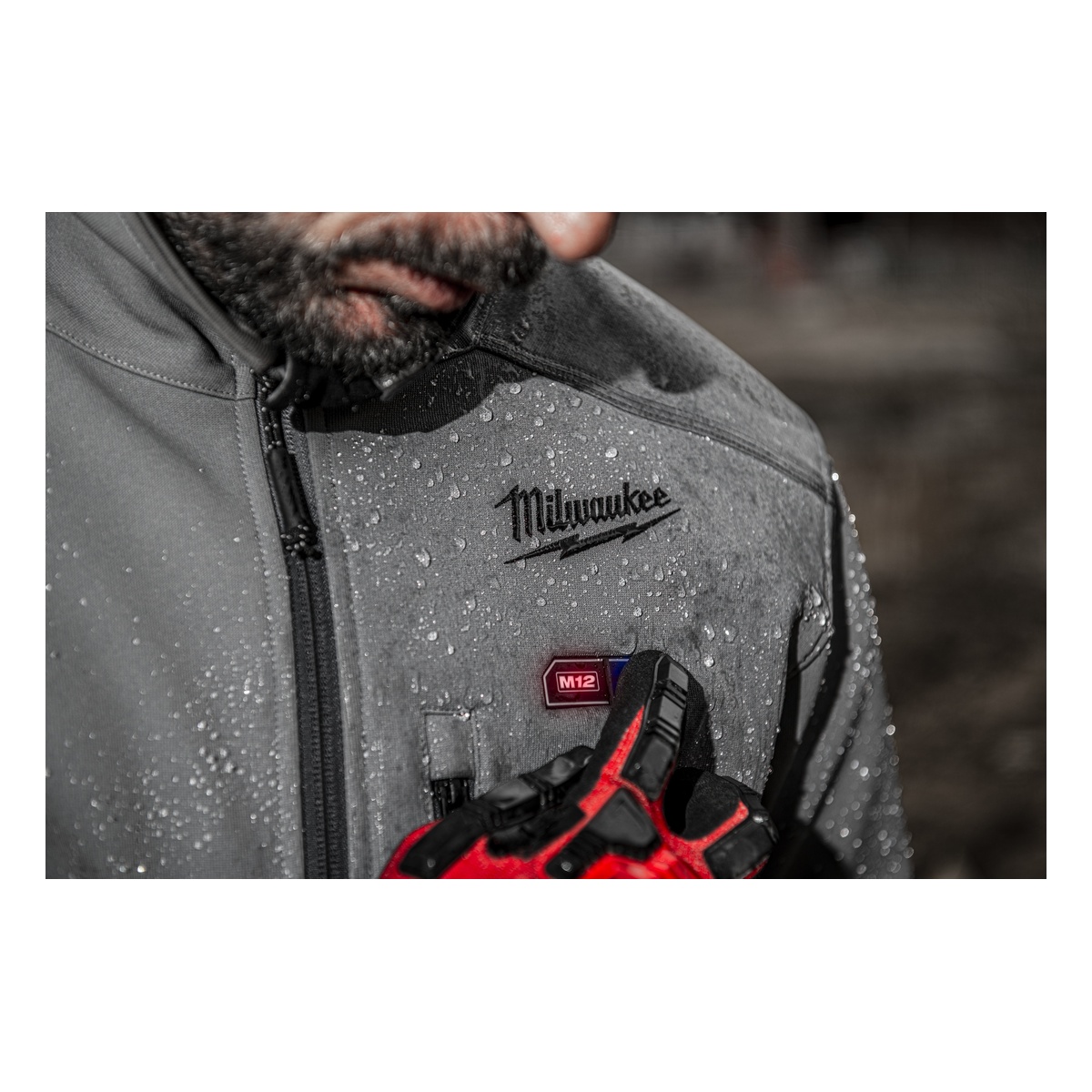 Milwaukee Akku-Heizjacke Herren S, Grau, ohne Akkus und Ladegerät, M12 HJGREY5-0 - 1 Stk.