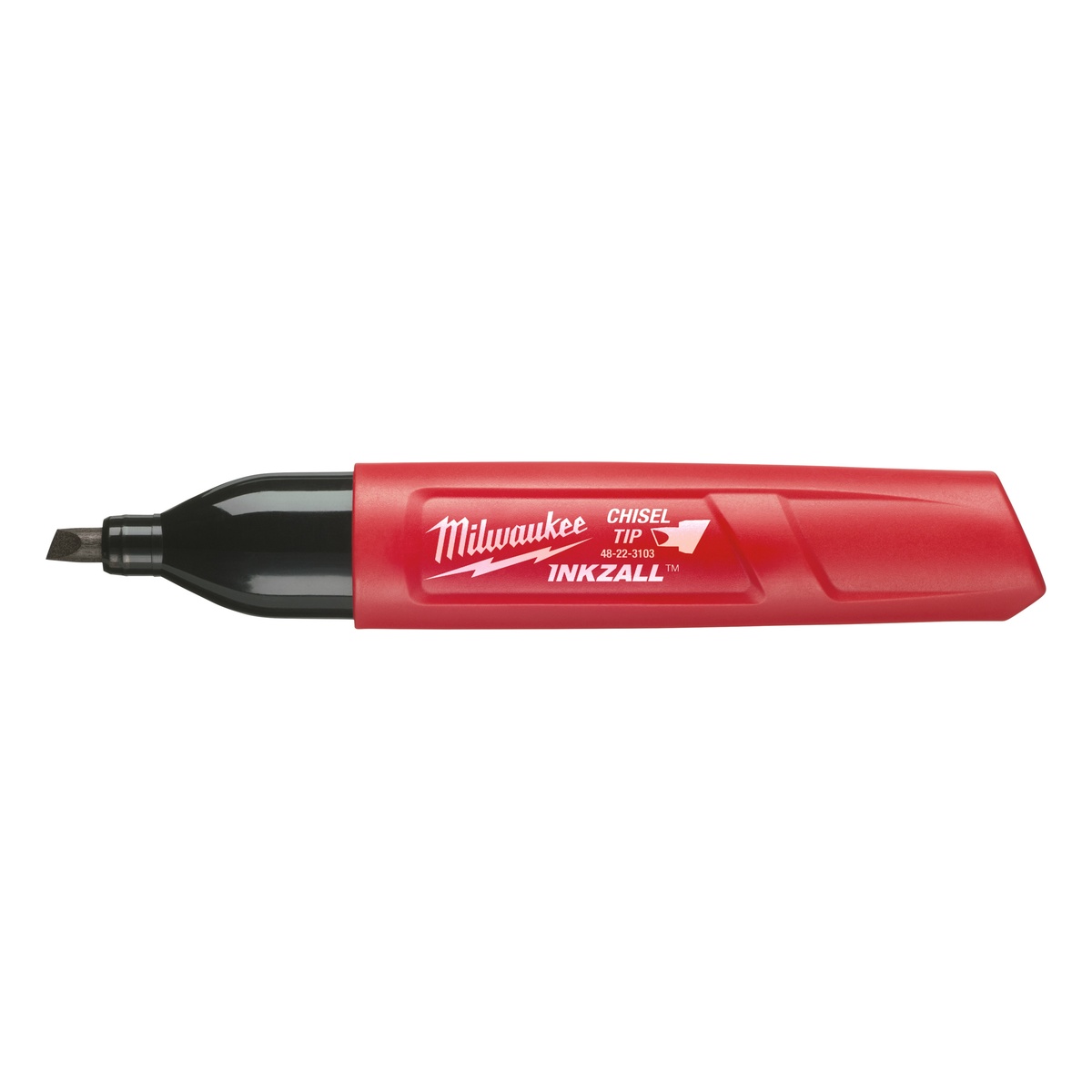 Milwaukee INKZALL Permanentmarker mit Keilspitze 1 bis 4,8 mm, schwarz