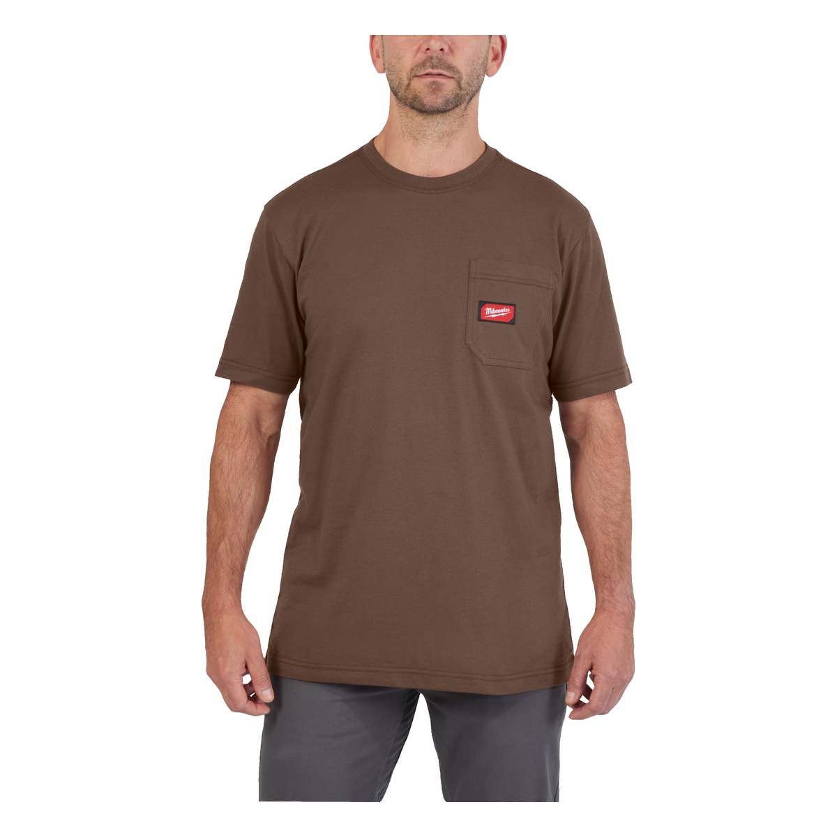Milwaukee Arbeits-T-Shirt braun mit UV-Schutz WTSSBR
