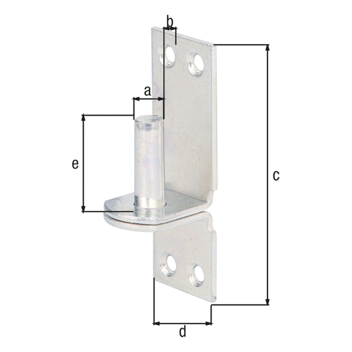 Alberts Kloben auf Platte verzinkt DI Ø10 mm Eng