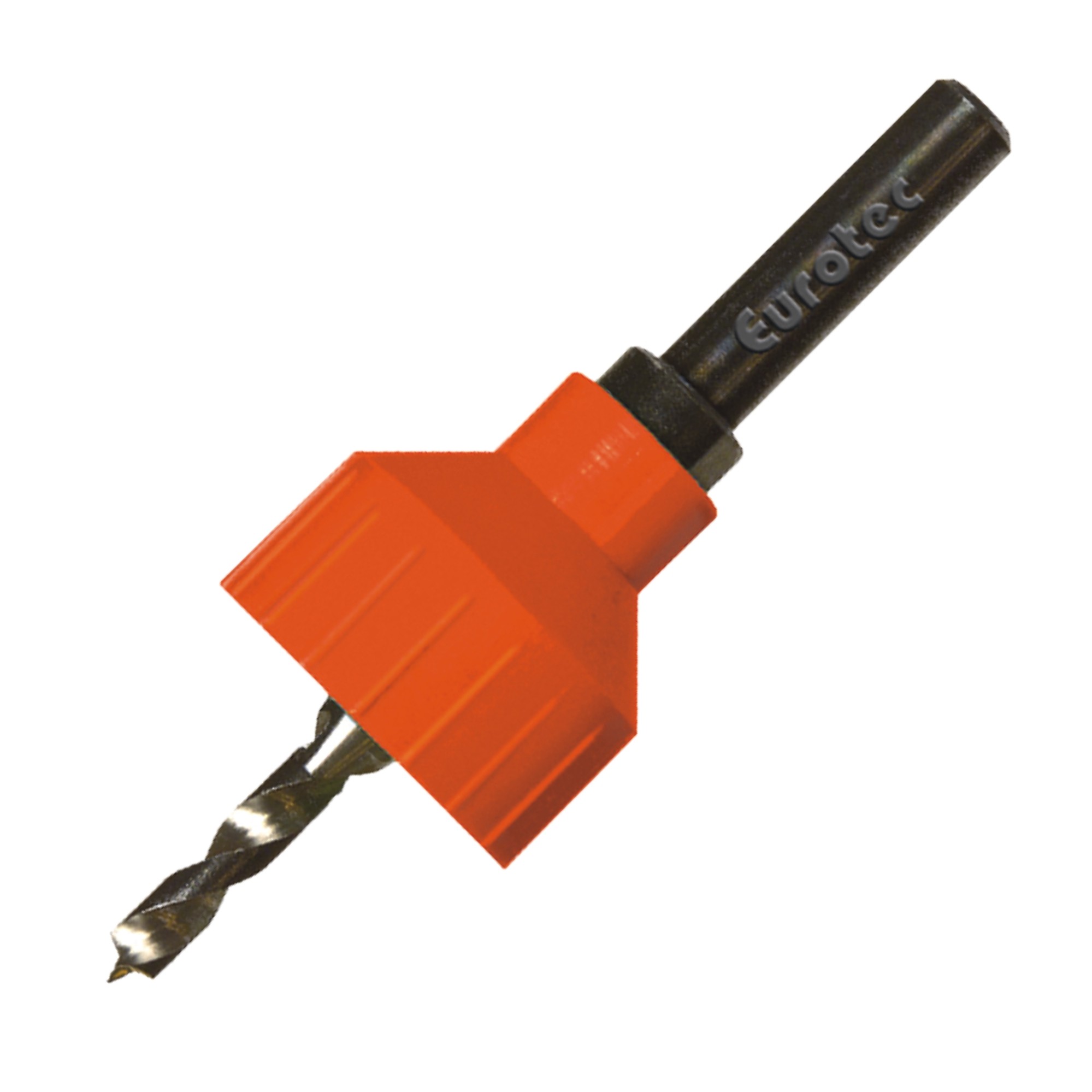 Eurotec Drill-Stop Bohrsenker für Terrassenschrauben, Bohr-Ø 4,7 mm, Anschlagkappe orange