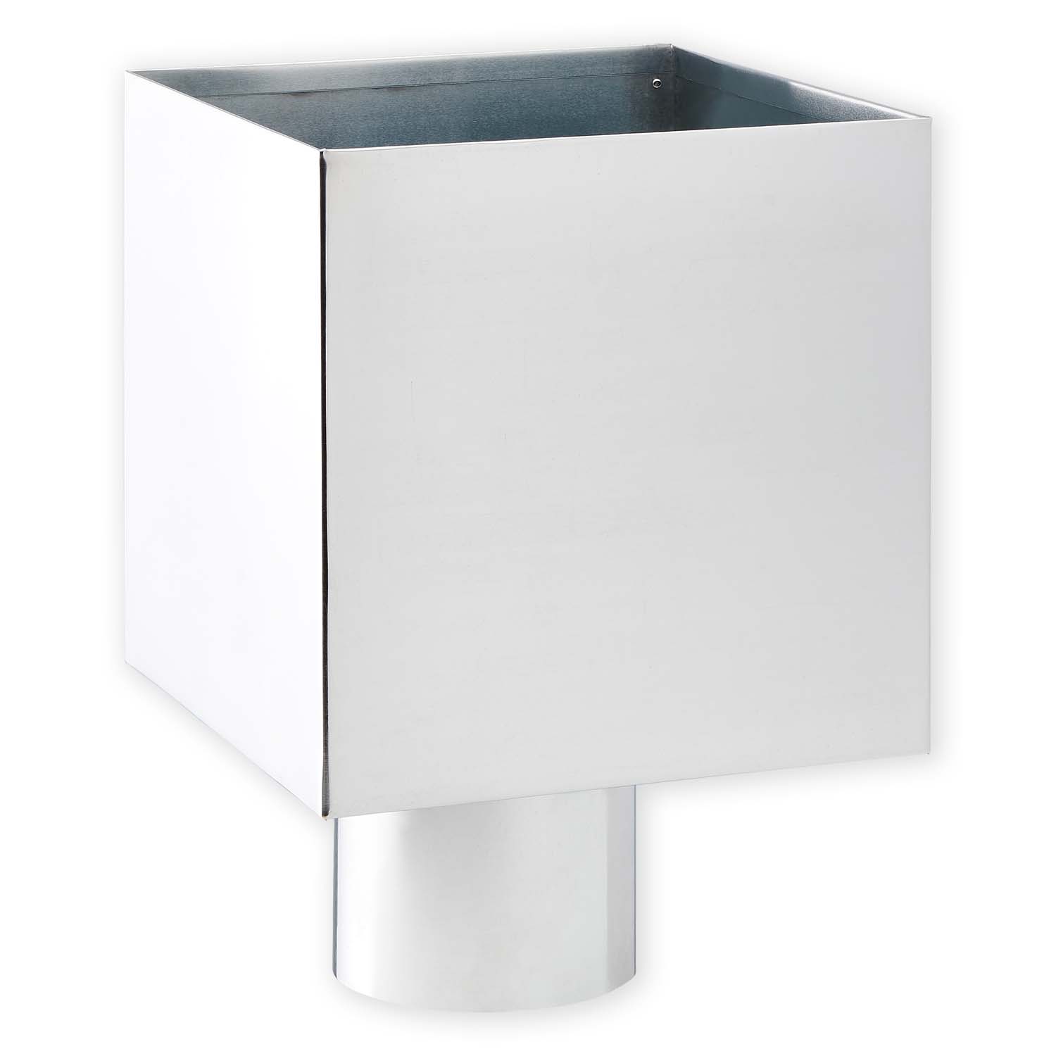 Zambelli Wasserfangkasten 100 mm Ablauf exzentrisch, ohne Wulst, Titanzink Zambelli Wasserfangkasten 100 mm Ablauf exzentrisch, ohne Wulst, Titanzink