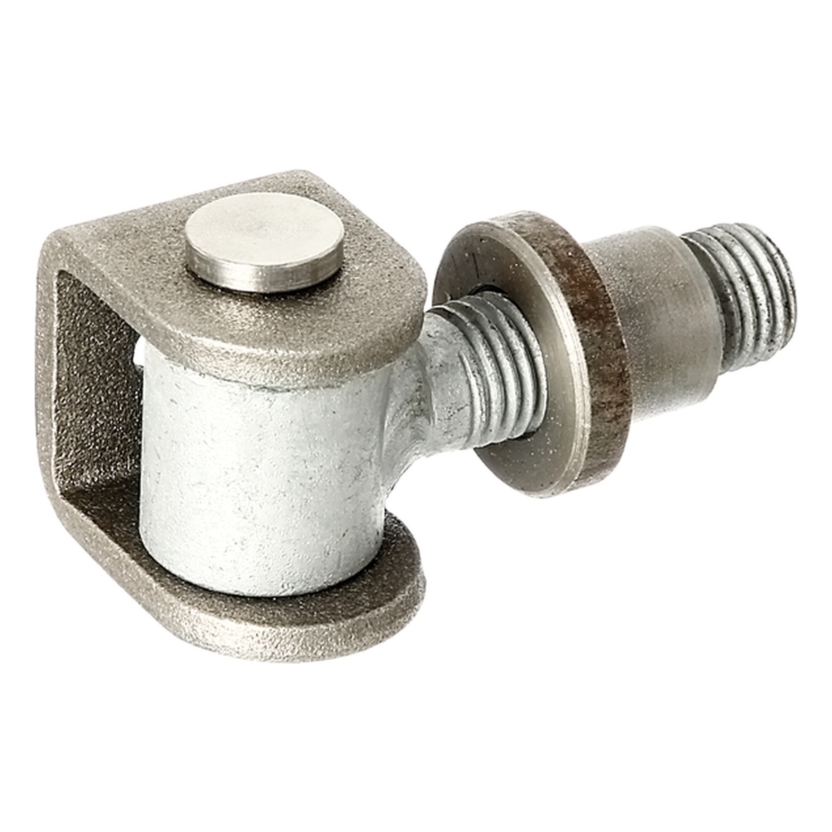 Alberts Torband mit U-Bügel und Einschweißmutter zum Anschweißen, 65 x 42 x 42 mm, U-Bügel und Einschweißmutter: Stahl roh, Verbindungsbolzen und Sicherungsring: Edelstahl - 1 Stk.