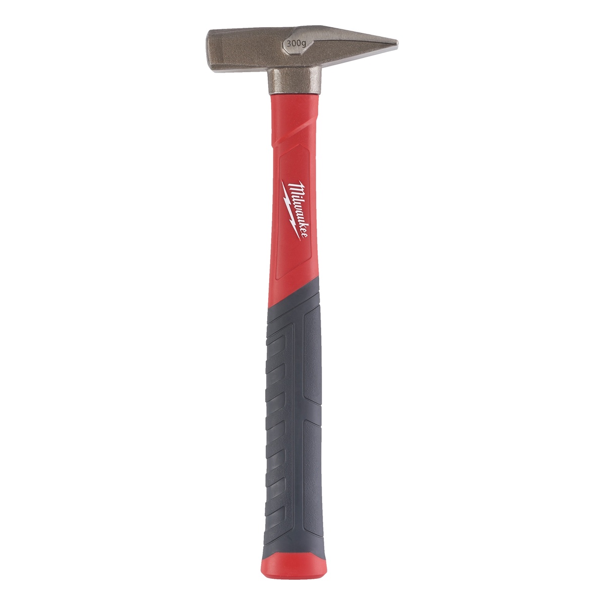 Milwaukee Schlosserhammer DIN 1041, 300 g, Fiberglasstiel mit Softgrip-Ummantelung