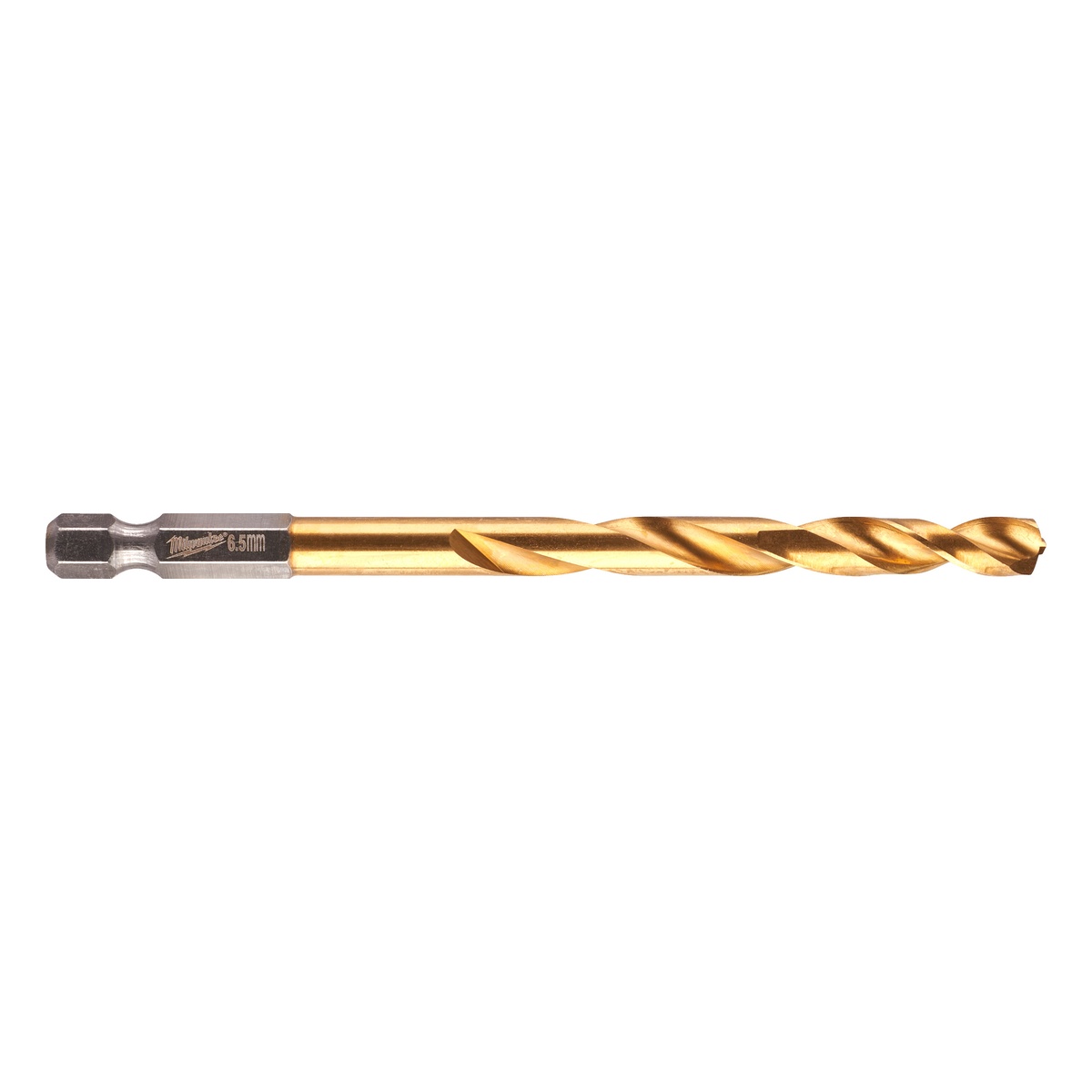 Milwaukee SHOCKWAVE Metallbohrer HSS-G RED HEX Titan 1/4" 6,5 x 107 mm - 1 Stk.