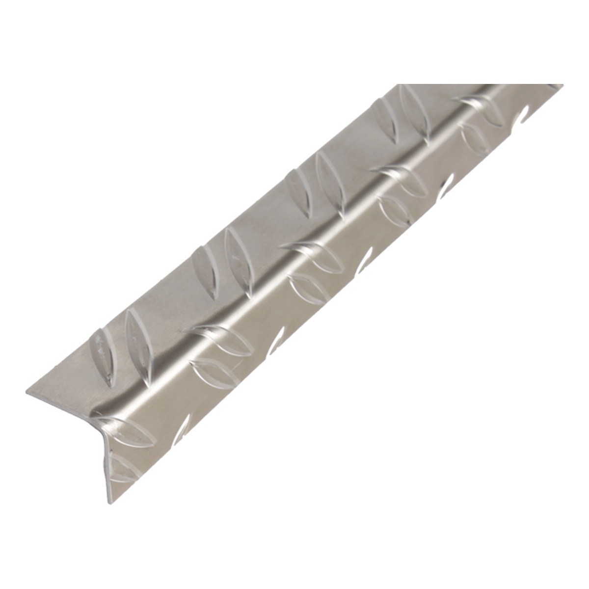 Alberts Winkelprofil, Riffel-Prägung, 23,5 x 23,5 x 1,5 x 1000 mm, Aluminium, blank - 1 Stk.