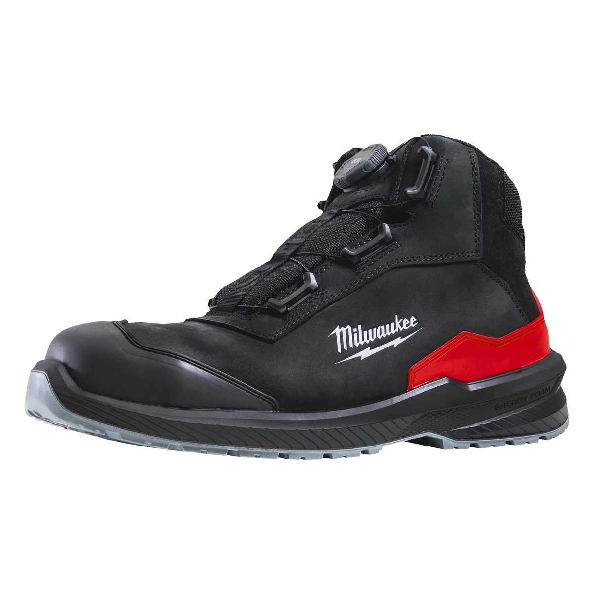 Milwaukee FLEXTRED S3S Sicherheitsstiefel BOA Nubukleder schwarz