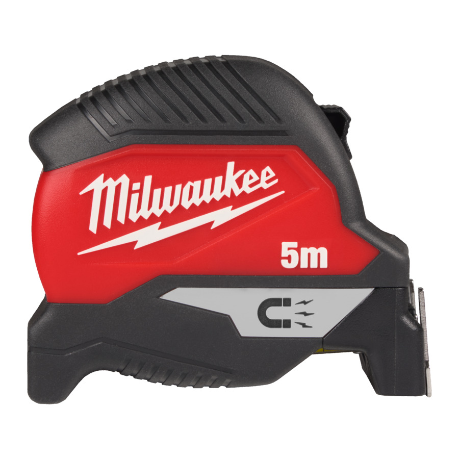 Milwaukee Bandmaß Premium Magnetisch Gen IV, 5 m, 30 mm Bandbreite, Magnethaken, Finger-Stopp, Genauigkeitsklasse II