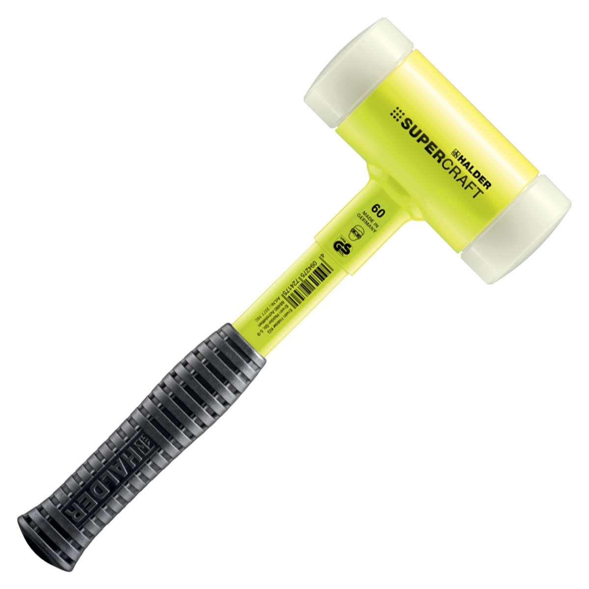 Halder SUPERCRAFT Schonhammer mit bruchsicherem Stahlrohrstiel, Nylon
