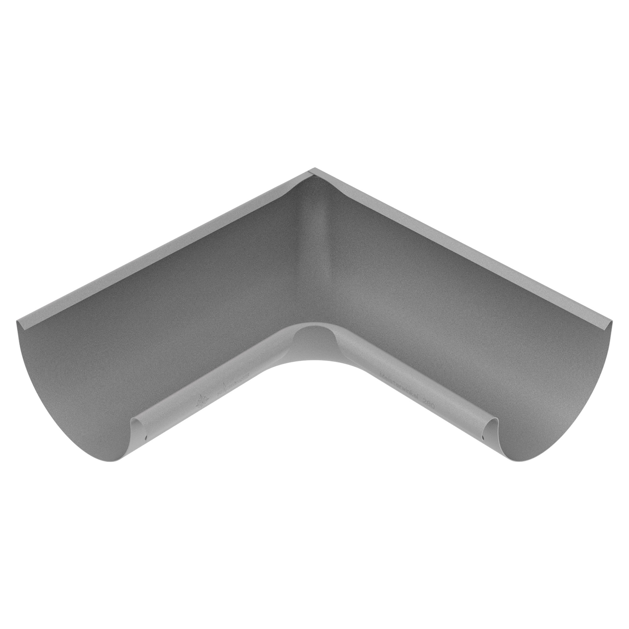 Zambelli Rinnenwinkel Meister-Winkel 280, 7-teilig, Schenkellänge 300 mm, Inneneck, Weißaluminium RAL 9006, COLORDUR, mit Zambelli-Logo - 1 Stk.