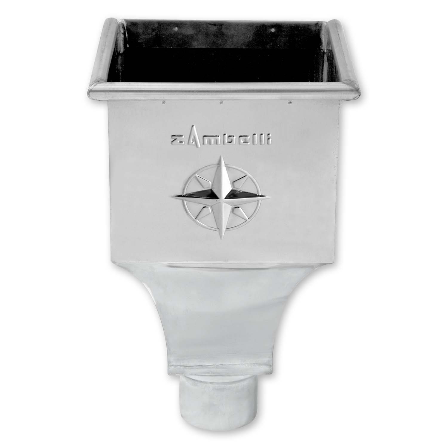 Zambelli Wasserfangkasten geschwungen 100 mm, Titanzink Zambelli Wasserfangkasten geschwungen 100 mm, Titanzink