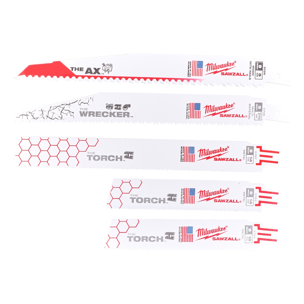 Milwaukee Säbelsägeblattset 5-teilig - 1 Stk. Milwaukee Säbelsägeblattset 5-teilig - 1 Stk.