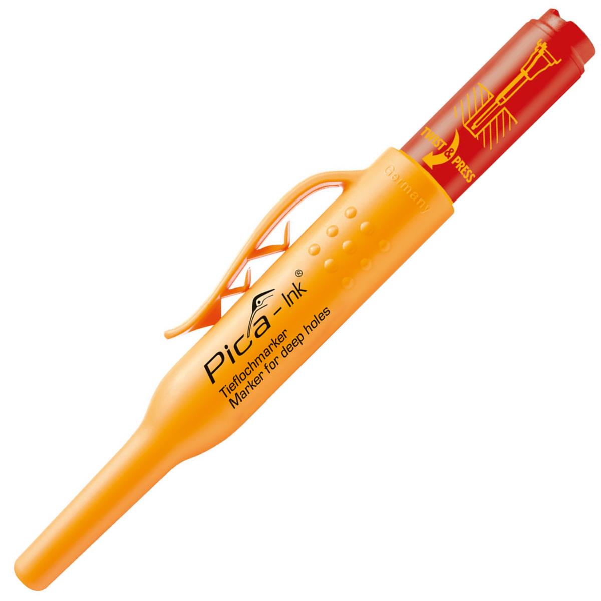 Pica Ink Tieflochmarker 150, 1,5 mm, rot, Teleskopspitze, nachfüllbar