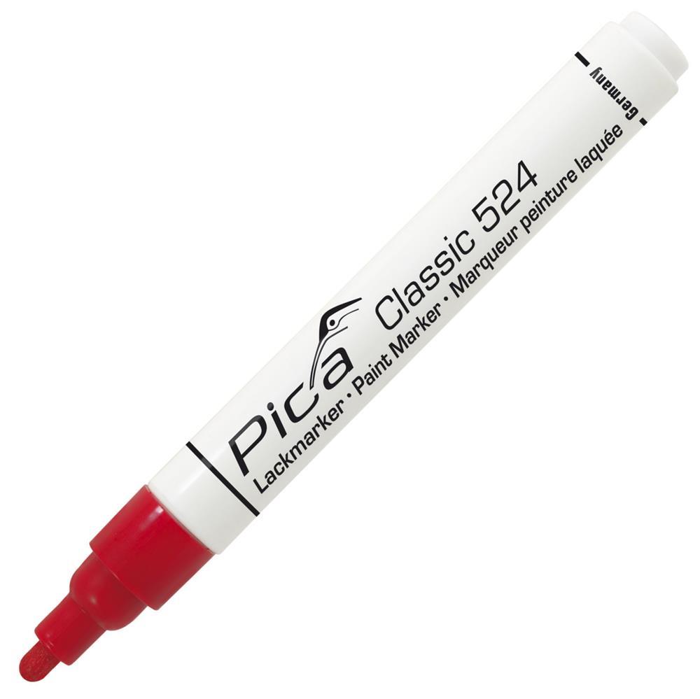 Pica Classic Industrie-Lackmarker 524 Rundspitze 2-4 mm, rot