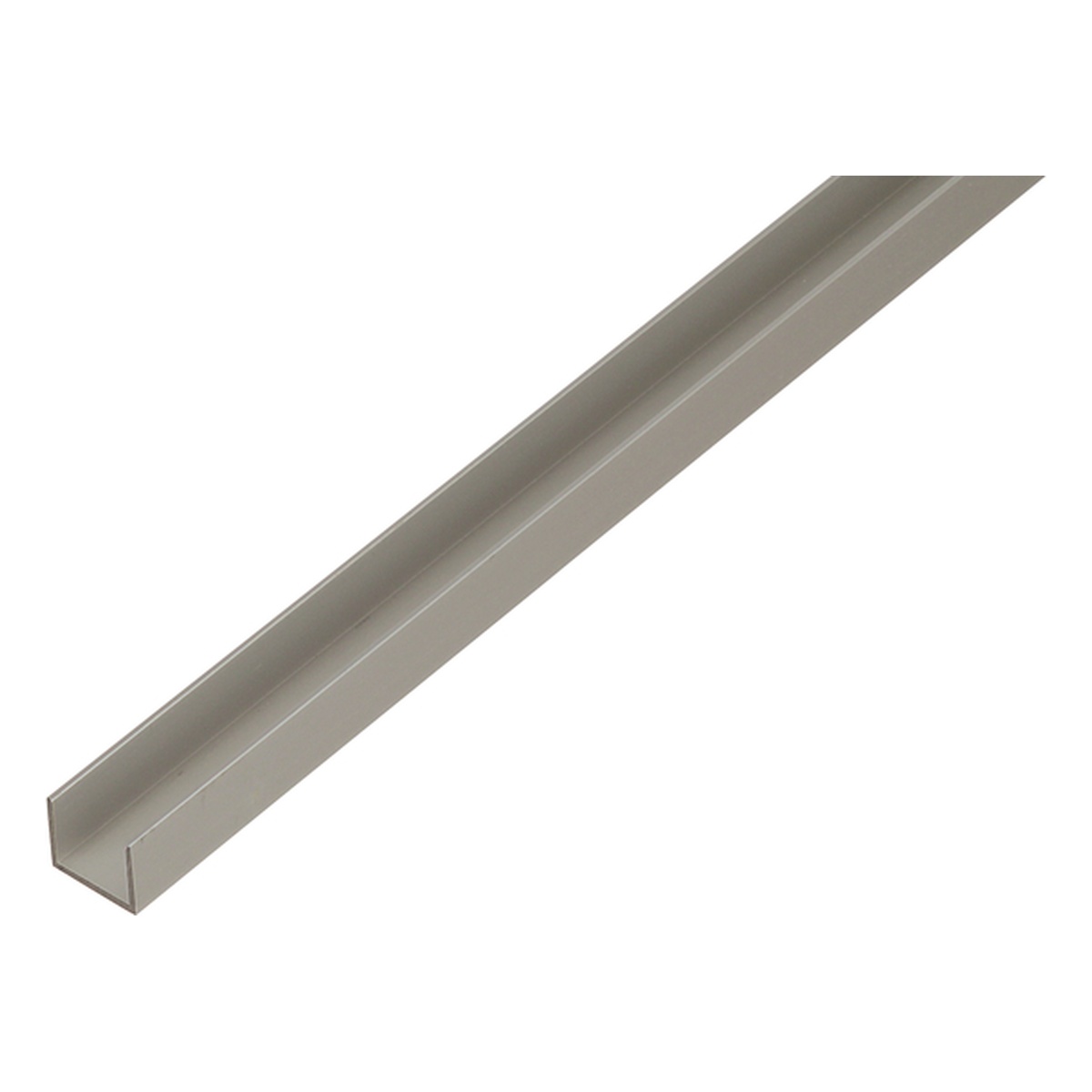Alberts U-Profil für Spanplatten, 22 x 15 x 1,5 x 1000 mm, Aluminium, silberfarbig eloxiert - 1 Stk.