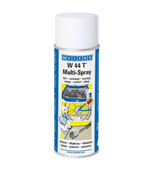 WEICON W 44 T® Multi-Spray, Schmier- und Multifunktionsöl mit 5-fach Wirkung, 200 ml, gelblich, transparent