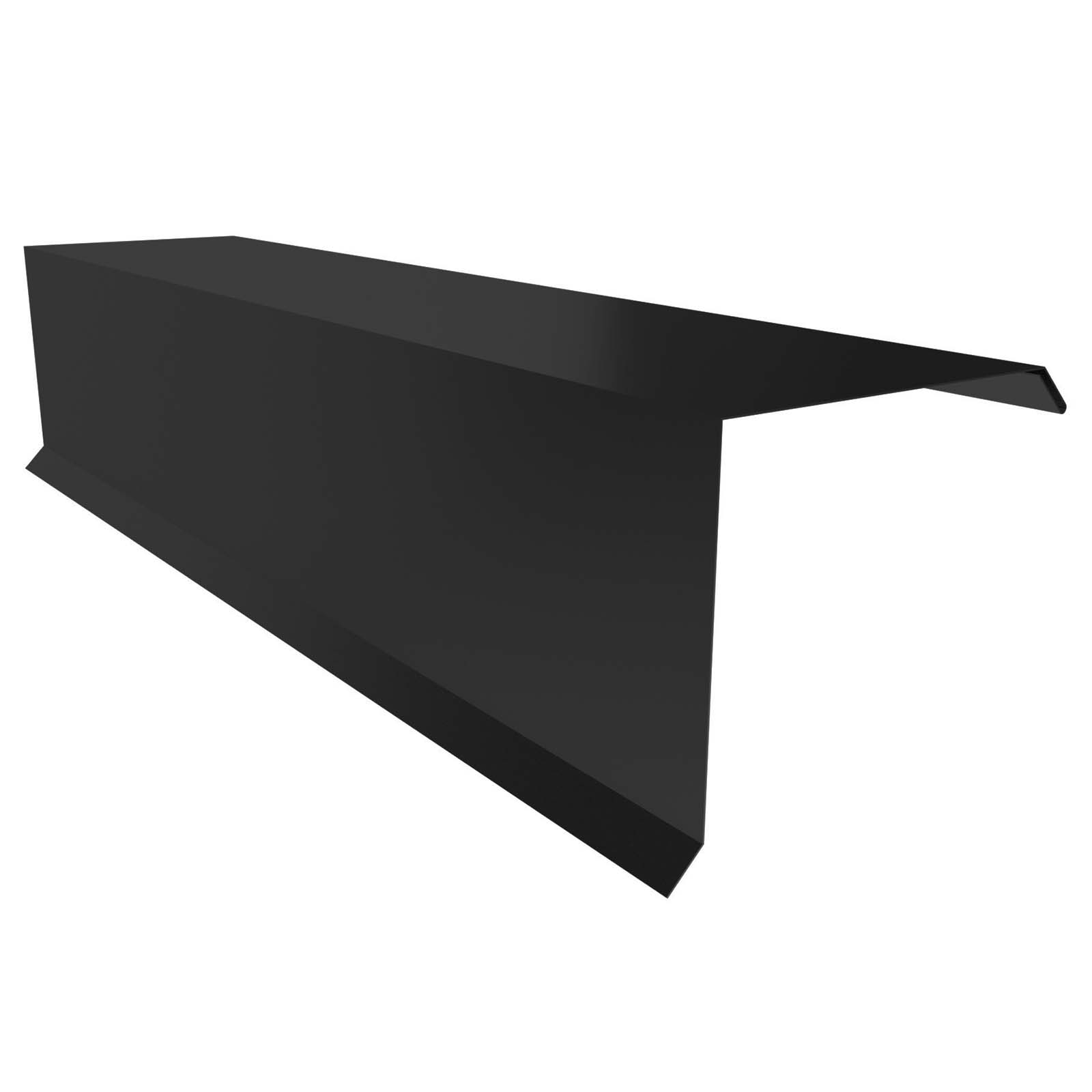 Ortgangblech 110/100 2m, 0,5mm, RAL9005 Tiefschwarz
