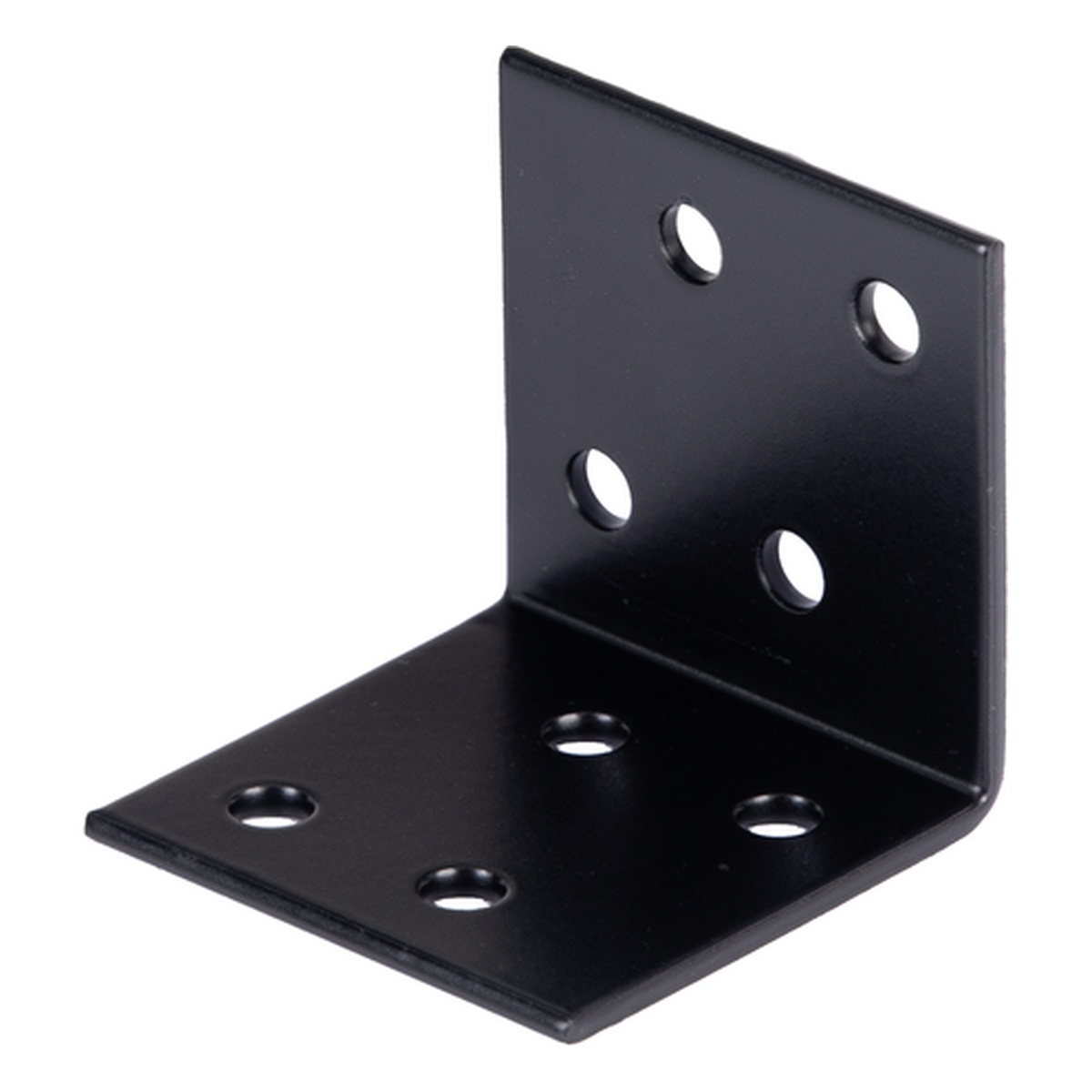 Alberts Winkelverbinder, Stahl roh verzinkt, schwarz kunststoffbeschichtet, 40 x 40 x 40 mm - 1 Stk.