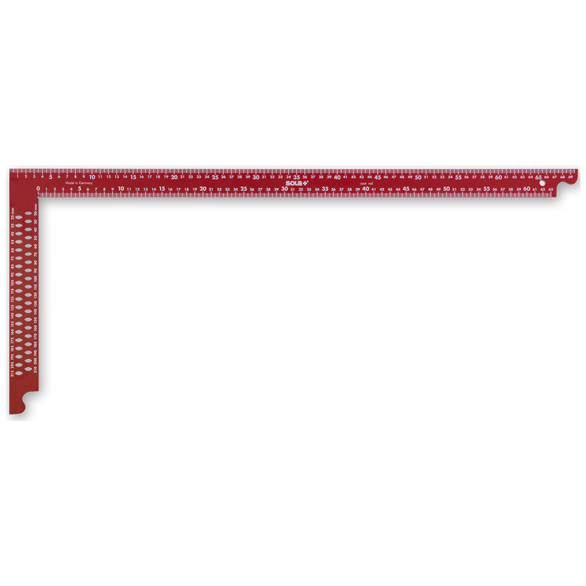 Sola Zimmermannswinkel ZWCA rot besch.,mit Anreisslöcher 800 x 320 mm